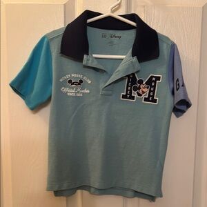 GAP Blue Polo Shirt with Varsity Patch